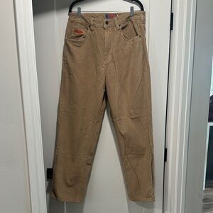 EMPYRE MEN’s “RELAX” Corduroy baggy wide-leg Skate Pants - Khaki - 32 x 30